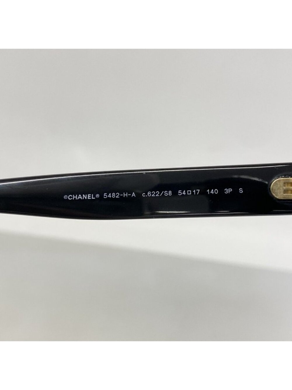 Chanel Sunglasses Acetate Black Champagne Gold Eyewear - Picture 3 of 8